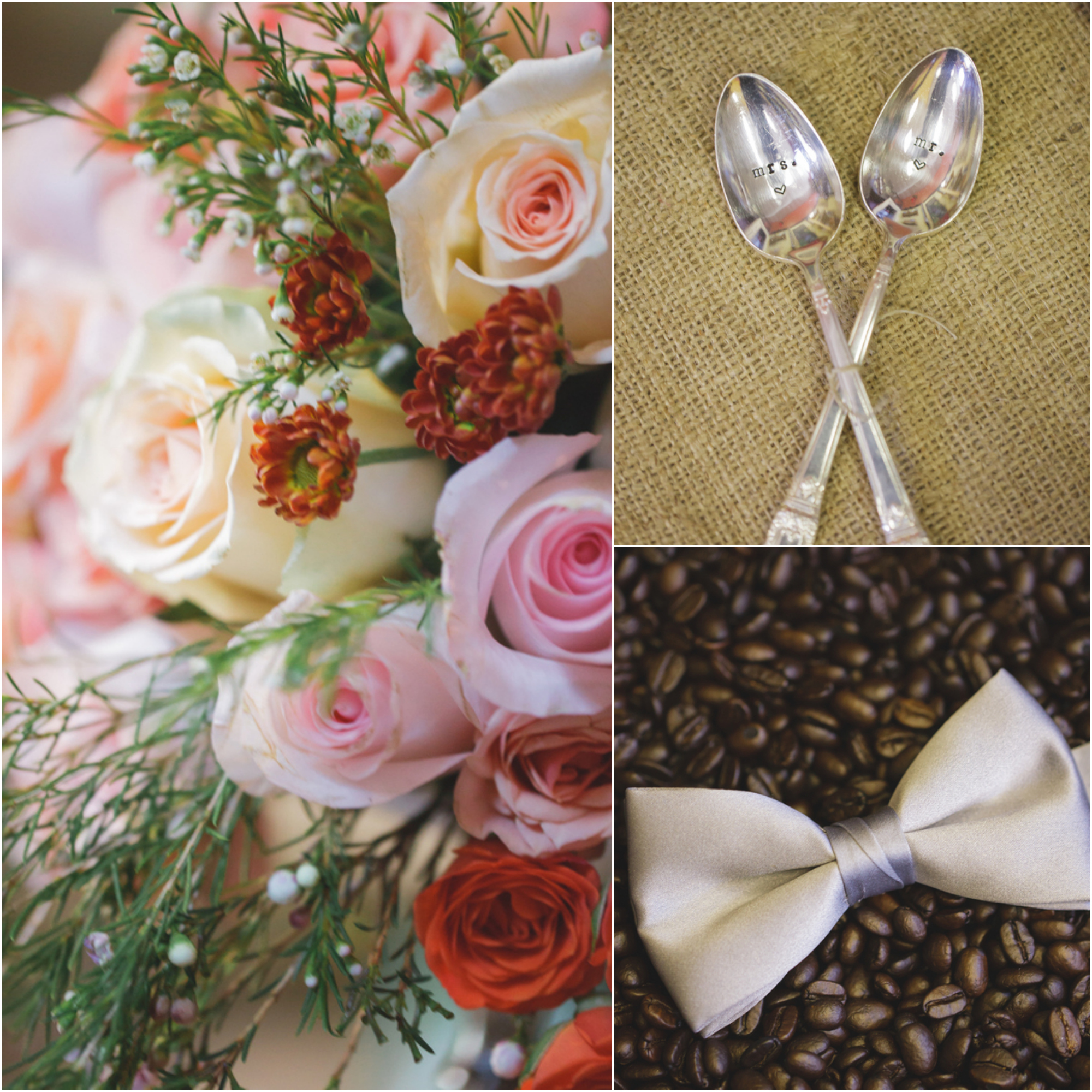 Coffee themed styled shoot for industrial hipster weddings