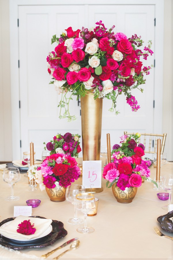Gold Pink Purple Luxury Wedding and Bridal Jewelry