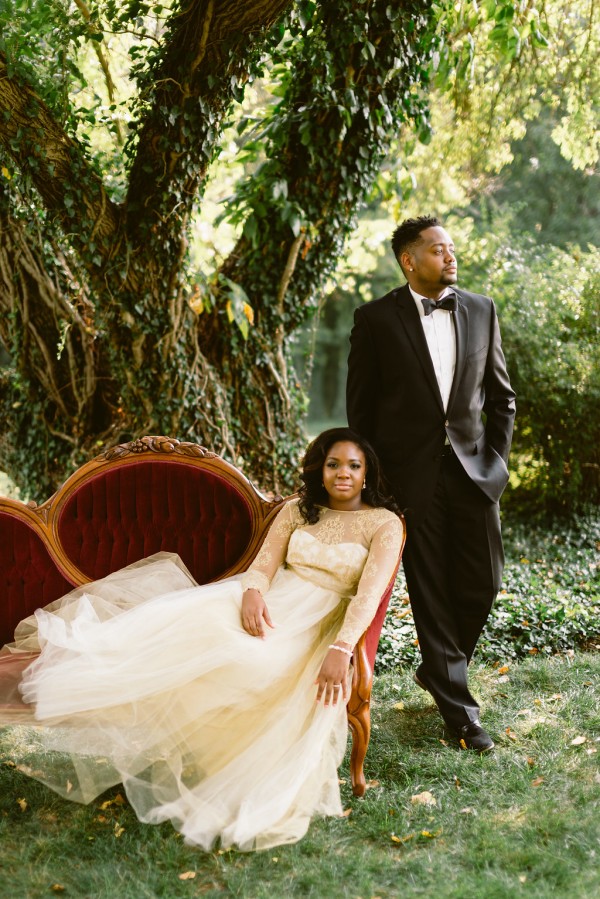 Love Is Gold Romantic Maryland Garden Wedding Styled Shoot with Couture Jewelry by J'Adorn Designs
