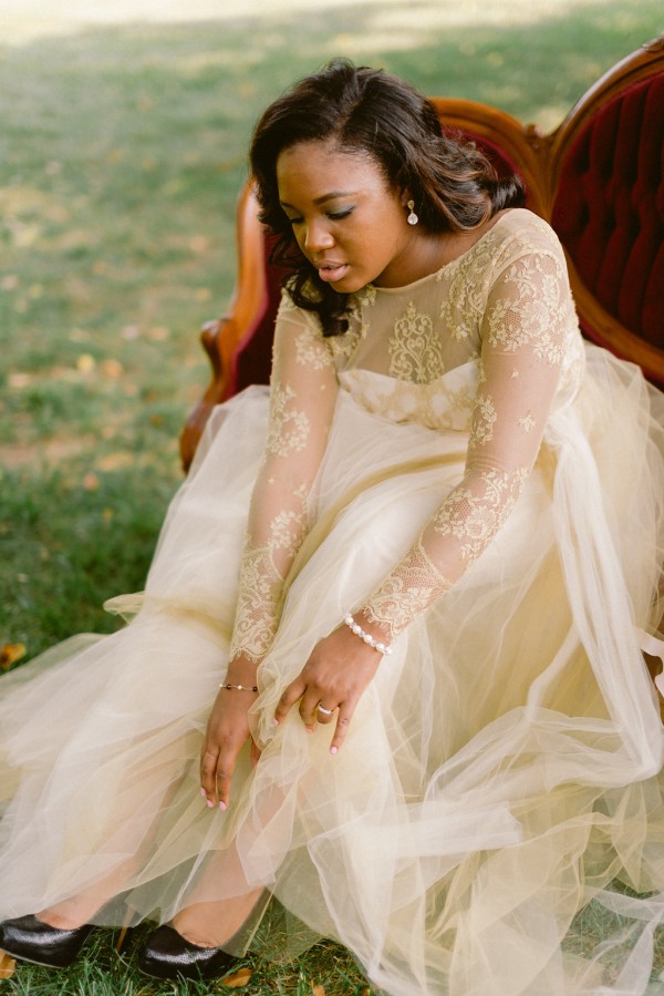 Love Is Gold Romantic Maryland Garden Wedding Styled Shoot with Couture Jewelry by J'Adorn Designs