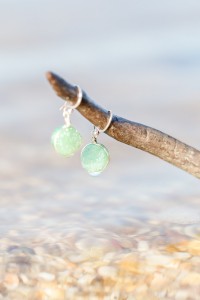 Beach wedding jewelry, mint green druzy earrings for a seaside wedding by J'Adorn Designs modern bridal jewelry