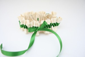 Pantone Greenery Wedding Garter by the Garter Girl, custom jewelry and wedding inspiration by J'Adorn Designs