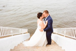 High school sweethearts married at the Chesapeake bay - Custom bridal jewelry by J'Adorn Designs