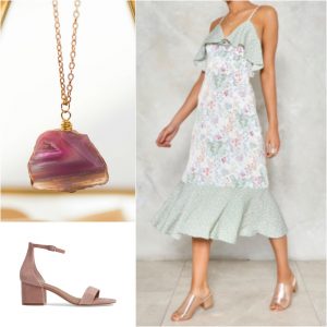 Tropical honeymoon casual beach dress outfit inspiration with jewelry by J'Adorn Designs