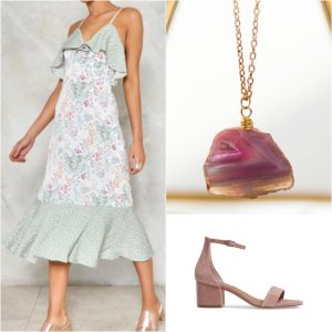 Tropical honeymoon casual beach dress outfit inspiration with jewelry by J'Adorn Designs