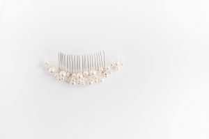 Crystal Pearl Bridal Comb Custom Wedding Jewelry J'Adorn Designs