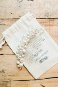 Crystal Pearl Bridal Hairpiece Custom Bridal Comb by Baltimore Custom Jeweler J'Adorn Designs