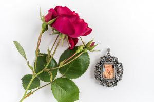 Memorial pendant for bridal bouquet, framed photo pendant, wedding memorial bouquet charm by J'Adorn Designs custom jeweler
