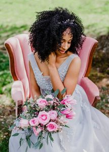 Designer jewelry and bridal hair vine for a spring wedding in Baltimore, cherry blossom wedding inspiration, custom bridal accessories by J'Adorn Designs custom jeweler in Maryland
