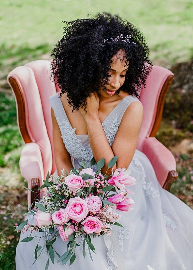 Designer jewelry and bridal hair vine for a spring wedding in Baltimore, cherry blossoms wedding inspiration, custom bridal accessories by J'Adorn Designs custom jeweler in Maryland