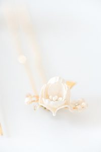 custom floral hairpins for texas bride's custom wedding jewelry, tiny flower headpiece, by J'Adorn Designs custom jeweler and bridal accessories