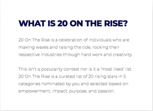 20 on the rise finalist Alison Jefferies, Top Designer, emerging creative entrepreneur
