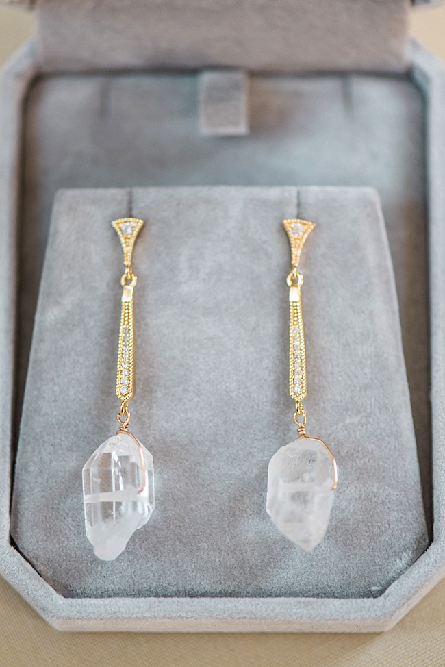 custom vintage inspired yellow gold bridal earrings with raw crystals jadorn designs custom jewelry