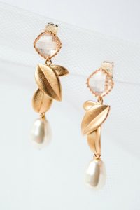 blushing bride earrings jadorn designs custom jewelry