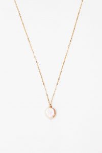 freshwater coin pearl necklace in rose gold jadorn designs custom jewelry